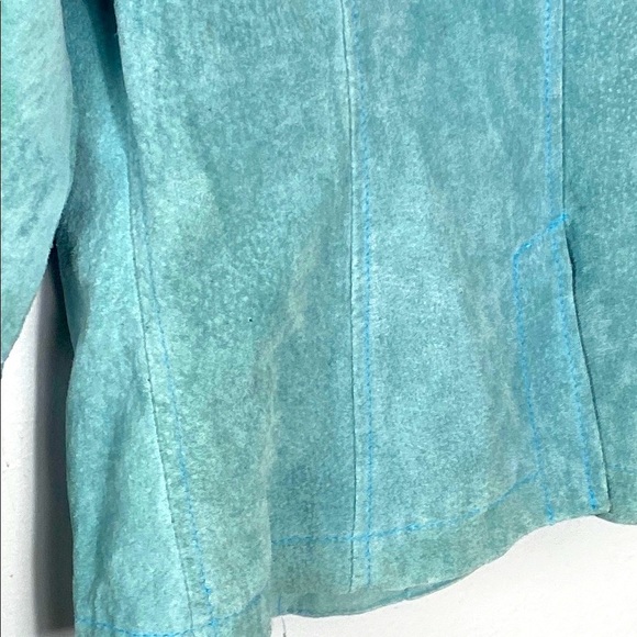 Live a Little Blue Blazer Suede-Like Jacket - Picture 8 of 16